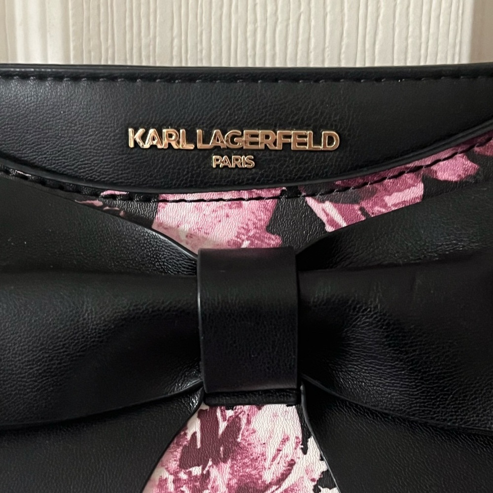 Karl Lagerfeld Floral Print and Bow Clemence Crossbody Bag - Picture 3 of 5